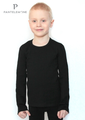 PFD-001 - Детская футболка дл.рукав (68, Черный)