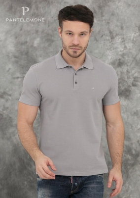 RP-006 - Мужская футболка-поло (46, Серый)