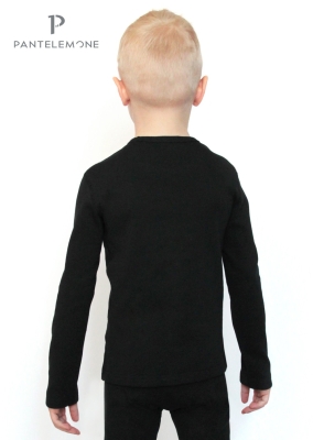 PFD-001 - Детская футболка дл.рукав (68, Черный)