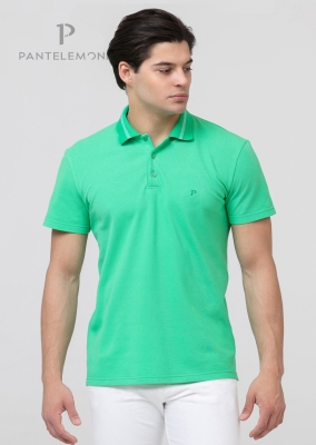 RP-003 - Мужская футболка-поло (46, Зеленый)
